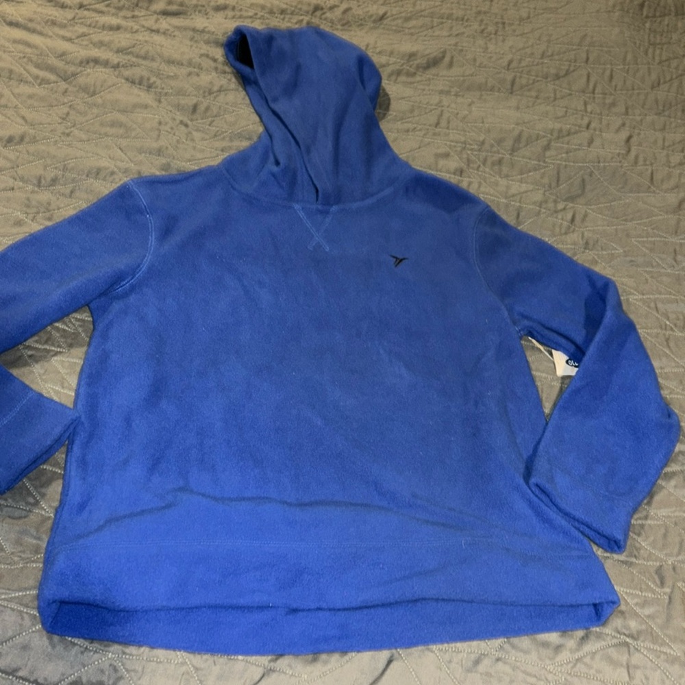 New NWT Old Navy boys fleece blue hoodie medium